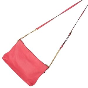 Michael Kors Jet Set Medium Pebbled Leather Crossbody Bag With Gold Chain Strap